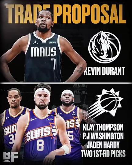 和歐文濃眉組三巨？美媒：獨(dú)行俠可用克萊+PJ+哈迪+倆首輪去換KD