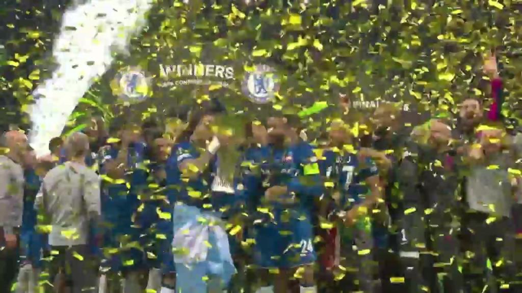 ?榮耀藍軍！歐協(xié)聯(lián)奪冠捧杯！里斯-詹姆斯高舉獎杯全隊慶祝